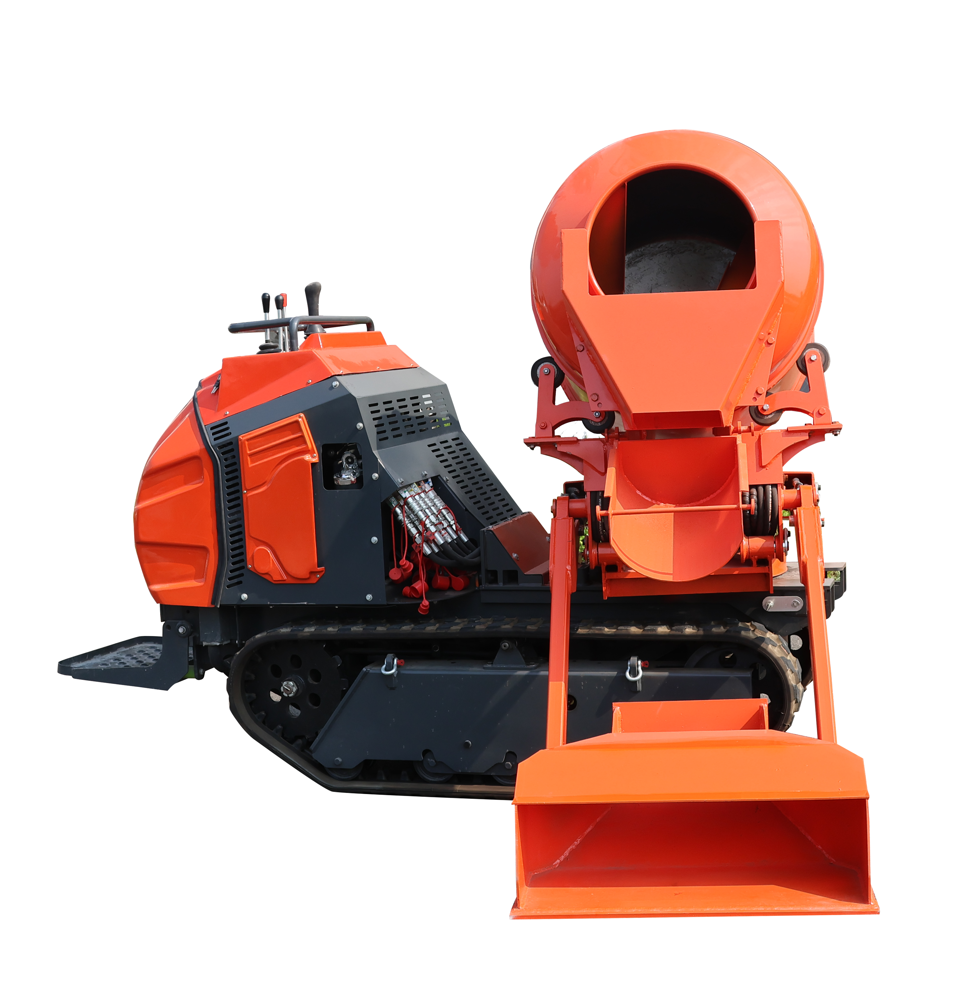 Mixing bucket loader