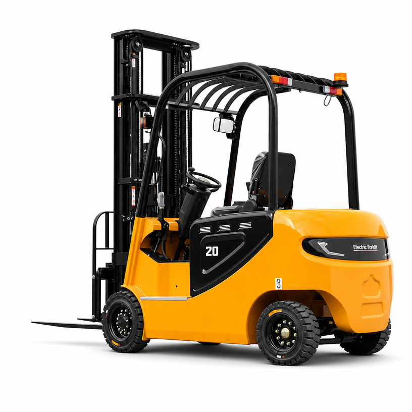 Side view of LEAD 2 ton electric counterbalance forklift