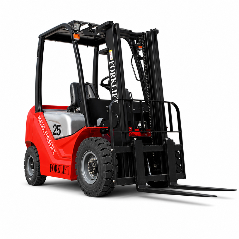 Side view of LEAD K25/KII25 diesel forklift truck